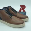 RIEKER ÉVOLUTION Homme- boots lacet/zip - cuir marron/ marine