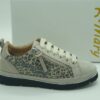 K.MARY Femme - derby cuir imprimé léopard / craie - lacets/zip  - ultra légère