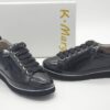 K.MARY - Derby cuir vernis noir - lacets/zip - ultra légère