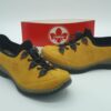 RIEKER Femme- derby stretch et cuir - jaune/ multi - lacets élastiques