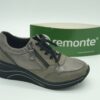 REMONTE Femme- Sneakers compensés- cuir et stretch- taupe