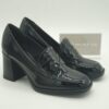 TAMARIS Femme- Mocassin talon- cuir vernis noir