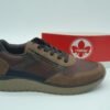 RIEKER Homme- Sneakers cuir marron- lacets/zip