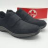 RIEKER Homme- Derbys velcro- cuir nubuk noir