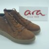 ARA Femme- Boots lacet/zip- daim camel- semelles amovibles
