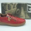 MADORY Femme- Derbys cuir rouge- doublé cuir- semelles amovibles- lacets/zip