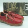 MADORY Femme- Derbys cuir rouge- doublé cuir- semelles amovibles- lacets/zip