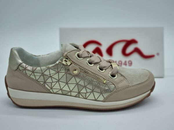 ARA Femme- sneakers cuir doré- Semelles amovibles