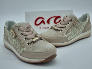 ARA Femme- sneakers cuir doré- Semelles amovibles