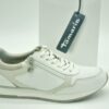 TAMARIS Femme- sneakers simili blanc- lacet/zip