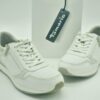 TAMARIS Femme- sneakers simili blanc- lacet/zip
