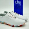 TBS-Femme Marinières cuir blanc/ Semelles amovibles espace confort