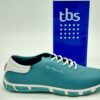 TBS-FEMME- marinières cuir bleu horizon-Semelles amovibles | Espace confort