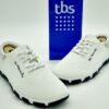 TBS-FEMME- marinières textile blanc- Semelles amovibles |Espace confort