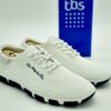 TBS-FEMME- marinières textile blanc- Semelles amovibles |Espace confort