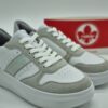 RIEKER Femme- sneakers cuir blanc/ sylver [ Espace confort