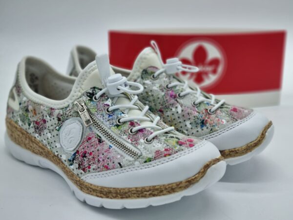 RIEKER Femme- derbys blanc et multi | Espace confort