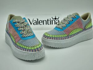 VALENTINA Sneakers femme textile multicolore Espace confort