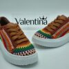 VALENTINA Sneakers femme textile tricot multicolore Espace confort