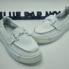 ELUE par NOUS- Mocassins femme cuir blanc. Espace confort