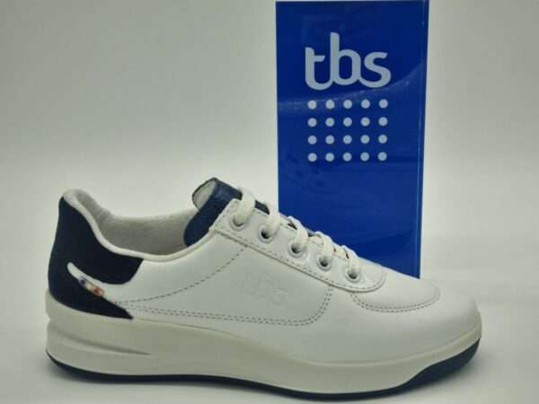 TBS-Sneakers femme cuir blanc Espace confort