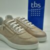 TBS- Sneakers femme cuir champagne Espace confort