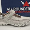 ALLROUNDER-Femme-Ballerines sport-cuirtextile- banc argenté-Semelles amovibles