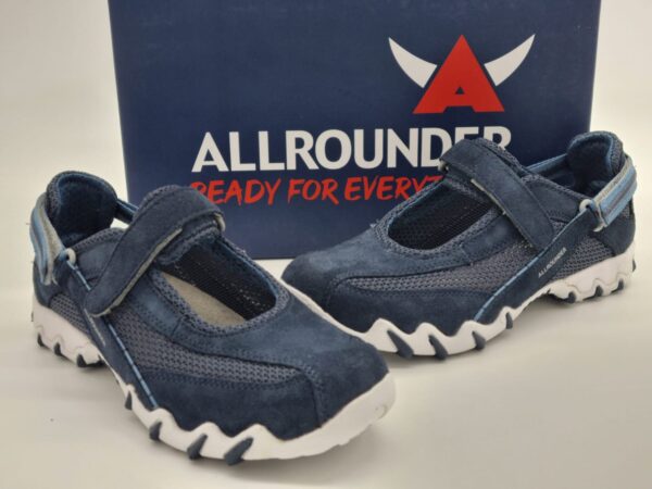 ALLROUNDER Femme- Ballerines sport- cuirtextile marine- Semelles amovibles