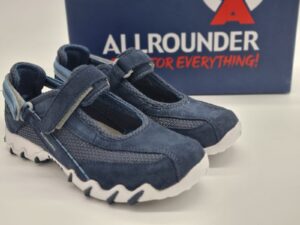 ALLROUNDER Femme- Ballerines sport- cuirtextile marine- Semelles amovibles