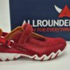 ALLROUNDER-Femme-Ballerines sport-cuirtextile rouge- Semelles amovibles