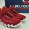 ALLROUNDER-Femme-Ballerines sport-cuirtextile rouge- Semelles amovibles