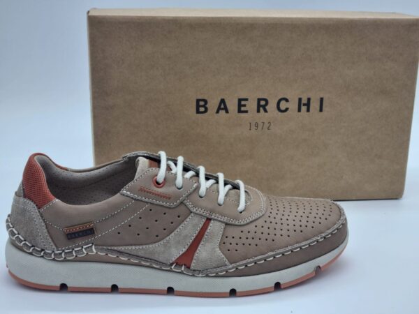 BAERCHI Hommes- Derbys sport ville- cuir taupe - Semelles amovibles