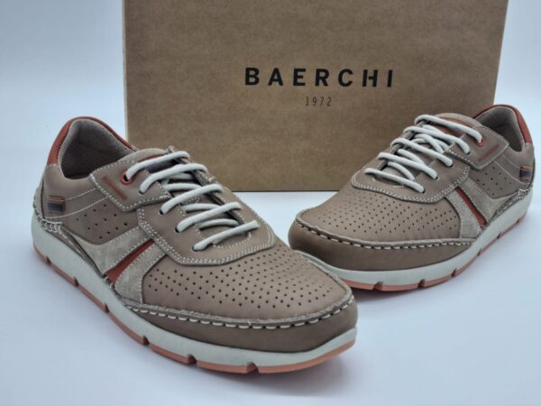 BAERCHI Hommes- Derbys sport ville- cuir taupe - Semelles amovibles