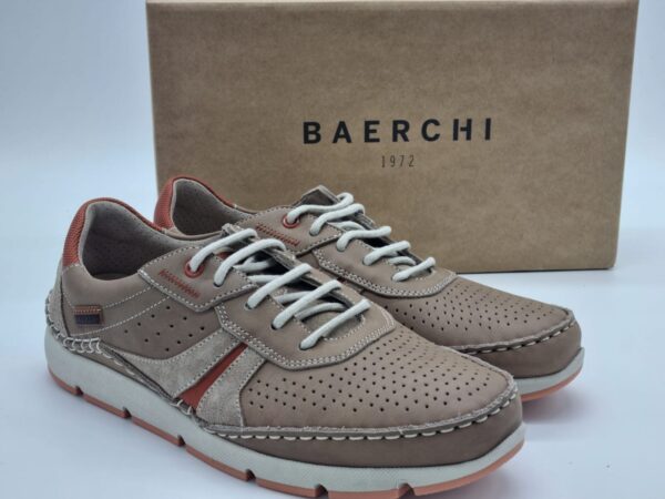 BAERCHI Hommes- Derbys sport ville- cuir taupe - Semelles amovibles