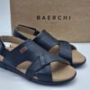 BAERCHI Hommes- nu pied cuir noir-