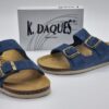 K DAQUÈS- mules boucles- cuir bleu