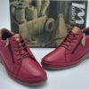 MADORY Femmes Derbys compensés Lacets/zip Cuir rouge