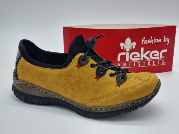 RIEKER Femme - Sneakers cuir synthétique jaune-1