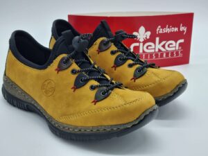 RIEKER Femme - Sneakers cuir synthétique jaune-3