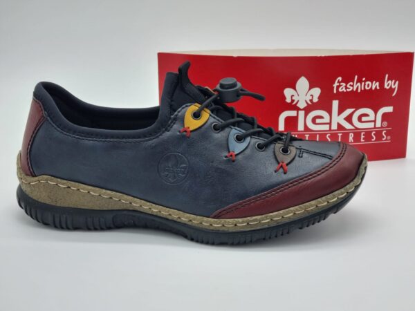 RIEKER Femme - Sneakers cuir synthétique marine-1