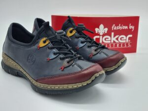 RIEKER Femme - Sneakers cuir synthétique marine-3