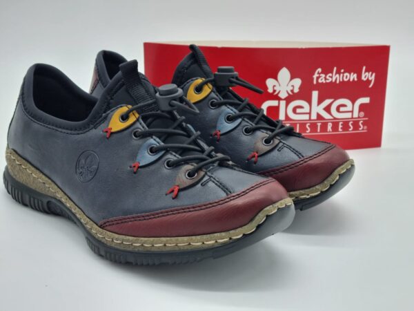 RIEKER Femme - Sneakers cuir synthétique marine-3