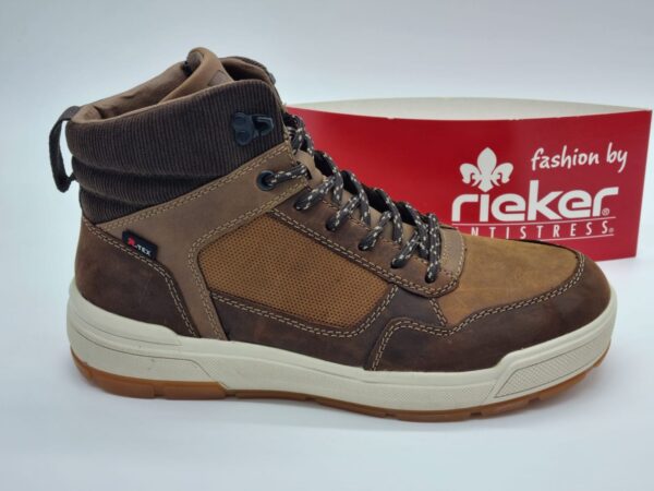 RIEKER Homme  Boots lacets/zip Cuir camel/marron  Du 40 au 46