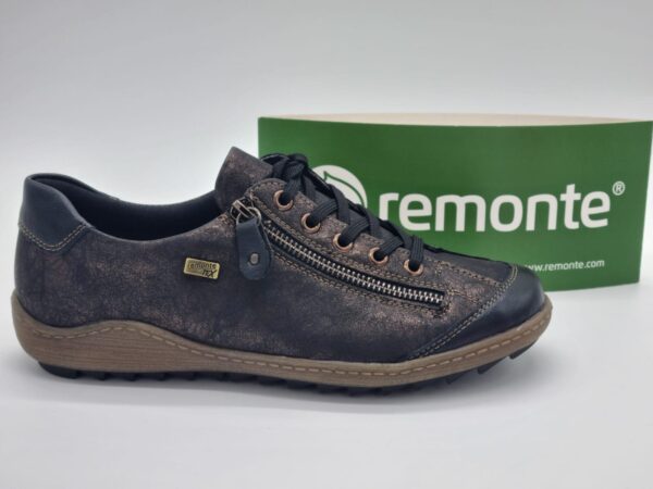 remonte femme noir lacet zip-2-3