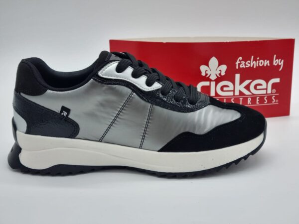 rieker femme gris argent noir