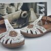 MADORY Sandalettes découpée cuir blanc/cuir