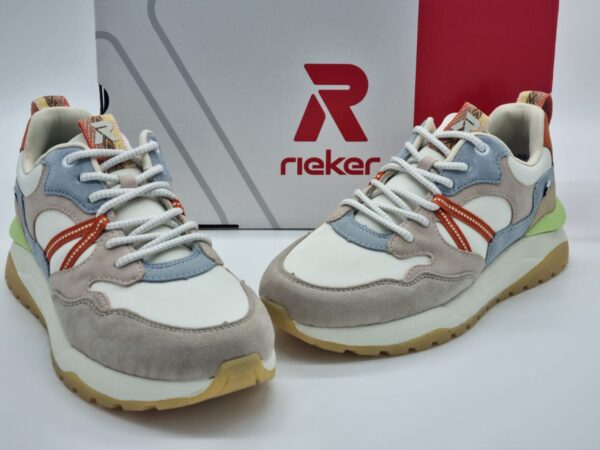 RIEKER RÉVOLUTION Femme Sneakers cuir lacet multi couleur