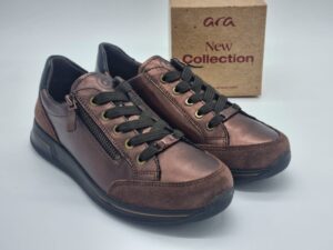 ARA Femme Sneakers cuir bronze Semelles amovibles