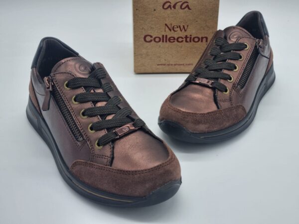 ARA Femme Sneakers cuir bronze Semelles amovibles