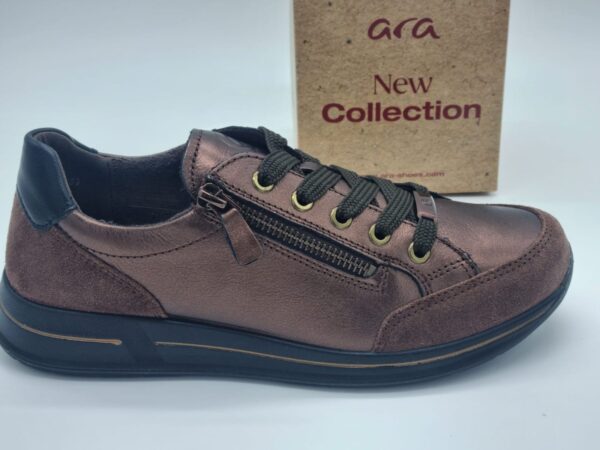 ARA Femme Sneakers cuir bronze Semelles amovibles